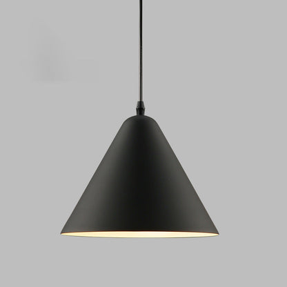 Modern Minimalist Triangular Cone Iron Aluminum 1-Light Pendant Light For Dining Room