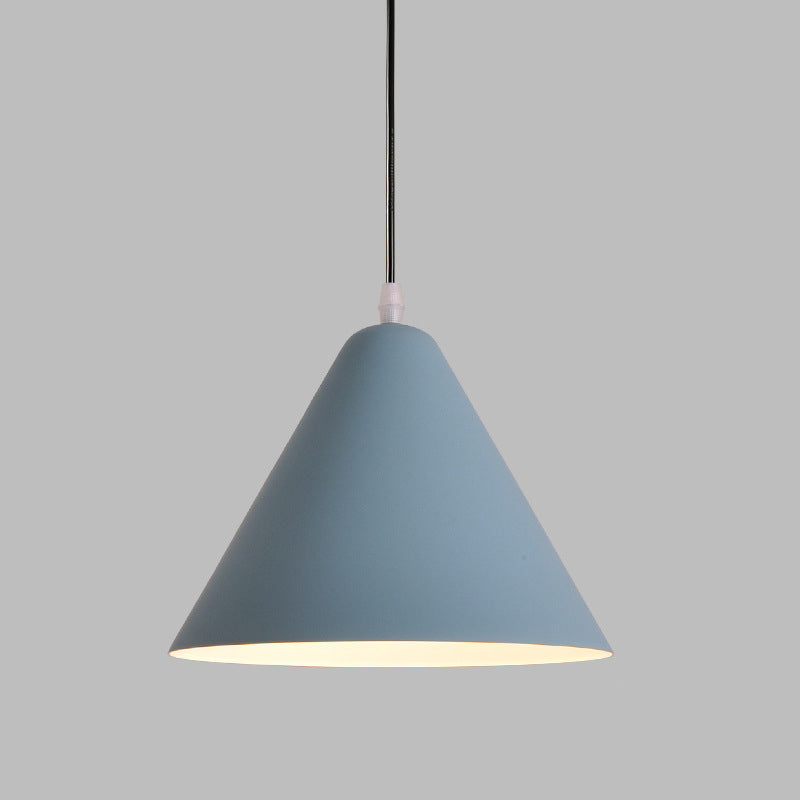 Modern Minimalist Triangular Cone Iron Aluminum 1-Light Pendant Light For Dining Room