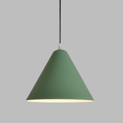 Modern Minimalist Triangular Cone Iron Aluminum 1-Light Pendant Light For Dining Room