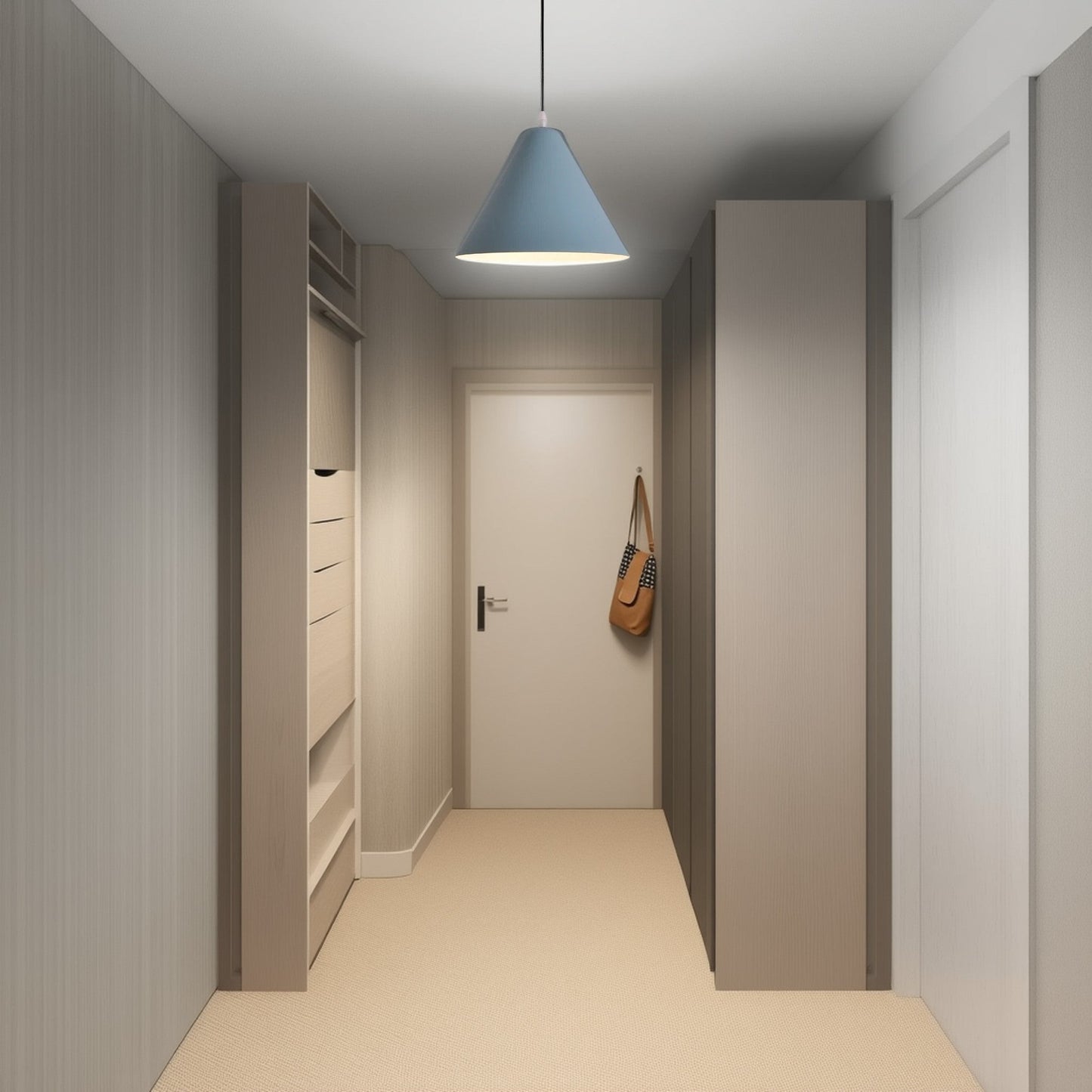 Modern Minimalist Triangular Cone Iron Aluminum 1-Light Pendant Light For Dining Room