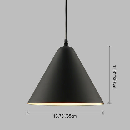 Modern Minimalist Triangular Cone Iron Aluminum 1-Light Pendant Light For Dining Room