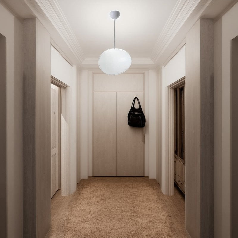 Modern Minimalist Pebble Acrylic Resin 1-light Pendant Light for Living Room BulbSquare