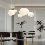 Modern Minimalist Pebble Acrylic Resin 1-light Pendant Light for Living Room BulbSquare