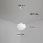 Modern Minimalist Pebble Acrylic Resin 1-light Pendant Light for Living Room BulbSquare