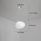 Modern Minimalist Pebble Acrylic Resin 1-light Pendant Light for Living Room BulbSquare