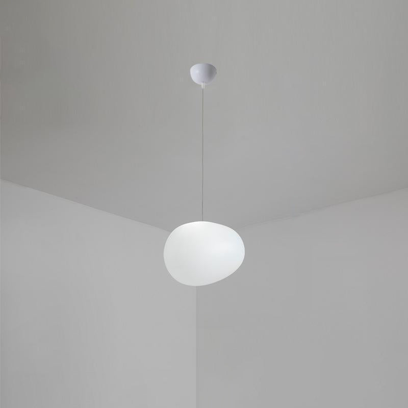 Modern Minimalist Pebble Acrylic Resin 1-light Pendant Light for Living Room BulbSquare