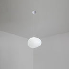 Modern Minimalist Pebble Acrylic Resin 1-light Pendant Light for Living Room BulbSquare