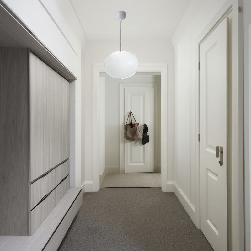 Modern Minimalist Pebble Acrylic Resin 1-light Pendant Light for Living Room BulbSquare