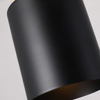 Modern Minimalist Cylindrical Iron Wood 1-Light Pendant Light For Bedroom