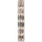 Modern Minimalist Rectangular Stainless Steel Crystal 3/4/6 Light Wall Sconce Lamp For Bedroom