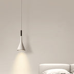 Modern Minimalist Conical Triangular Aluminum Iron 1-Light Pendant Light For Bedroom