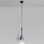 Modern Minimalist Conical Triangular Aluminum Iron 1-Light Pendant Light For Bedroom