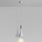 Modern Minimalist Conical Triangular Aluminum Iron 1-Light Pendant Light For Bedroom