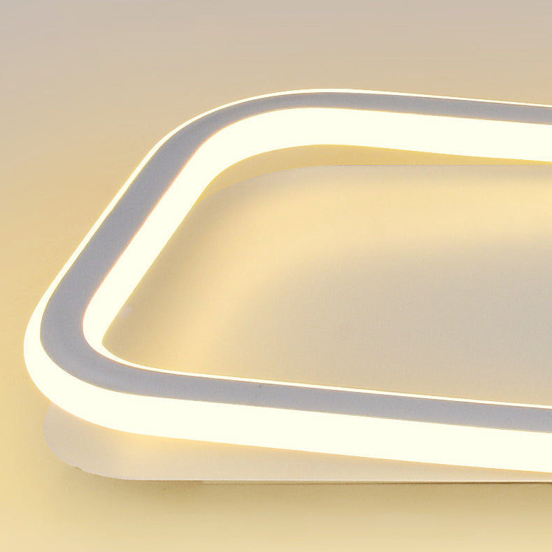 Modern Minimalist Rectangular Iron Acrylic LED Flush Mount Ceiling Light for Hallway