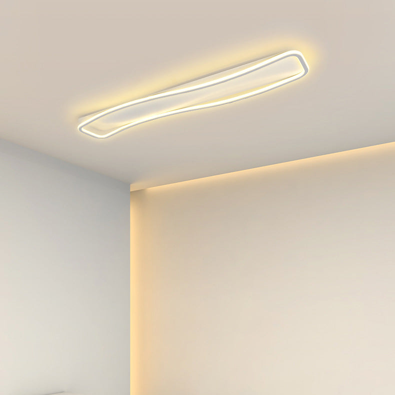 Modern Minimalist Rectangular Iron Acrylic LED Flush Mount Ceiling Light for Hallway