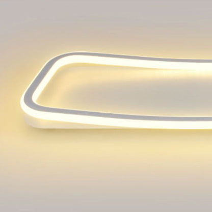 Modern Minimalist Rectangular Iron Acrylic LED Flush Mount Ceiling Light for Hallway