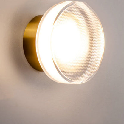 Contemporary Scandinavian Round Cylindrical Iron Acrylic LED Semi-flush Mount Ceiling Light for Bedroom