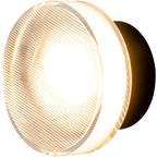 Contemporary Scandinavian Round Cylindrical Iron Acrylic LED Semi-flush Mount Ceiling Light for Bedroom
