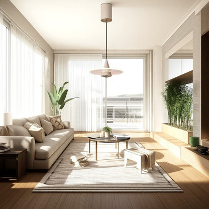 Modern Minimalist Triangular Ring Cylinder Hardware Acrylic LED Pendant Light For Bedroom