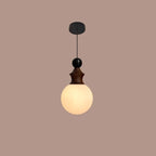 Traditional Vintage Round Ball Ambient Iron Glass 1-light Pendant Light for Bedroom BulbSquare