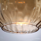 Modern Minimalist Water Drop Glass Wood 1-light Pendant Light for Dining Room BulbSquare