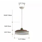 Contemporary Scandinavian Cream Round Iron Acrylic LED Pendant Light for Dining Room BulbSquare