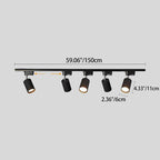 Modern Tubular Track Lighting 3/4/5 Light LED Flush Mount Lighting BulbSquare