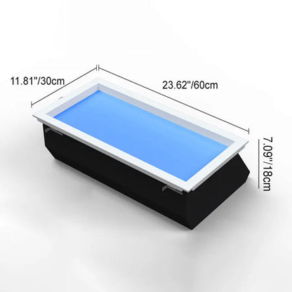 Modern Minimalist Smart Blue Sky Metal LED Flush Mount Ceiling Light for Living Room