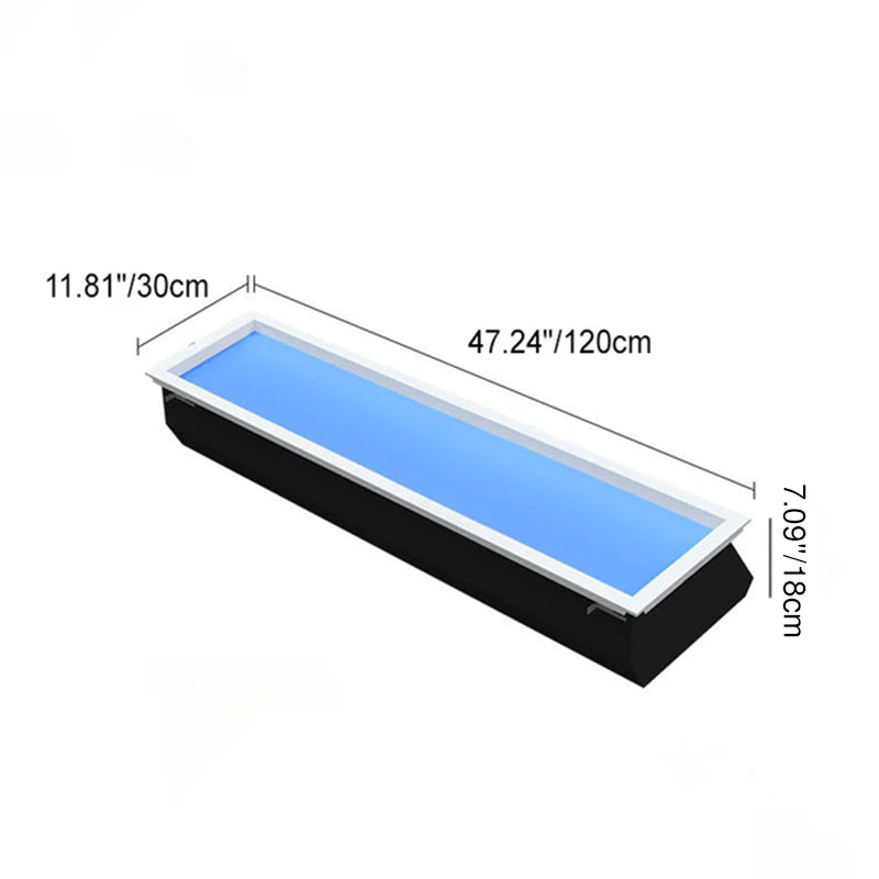 Modern Minimalist Smart Blue Sky Metal LED Flush Mount Ceiling Light for Living Room BulbSquare