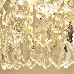 Modern Luxury Iron Crystal Branch 1-Light Semi-Flush Mount Ceiling Light For Living Room