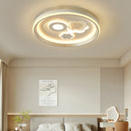 Modern Minimalist Iron Acrylic Round LED Flush Mount Ceiling Light For Bedroom And Living Room