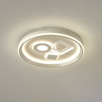 Modern Minimalist Iron Acrylic Round LED Flush Mount Ceiling Light For Bedroom And Living Room