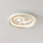 Modern Minimalist Iron Acrylic Round LED Flush Mount Ceiling Light For Bedroom And Living Room