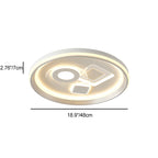 Modern Minimalist Iron Acrylic Round LED Flush Mount Ceiling Light For Bedroom And Living Room