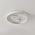 Modern Minimalist Iron Acrylic Round LED Flush Mount Ceiling Light For Bedroom And Living Room
