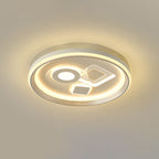 Modern Minimalist Iron Acrylic Round LED Flush Mount Ceiling Light For Bedroom And Living Room