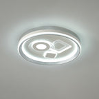 Modern Minimalist Iron Acrylic Round LED Flush Mount Ceiling Light For Bedroom And Living Room