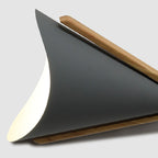 Contemporary Nordic Wood & Iron Conical 1-Light Adjustable Pendant Light For Bedroom & Living Room