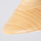 Traditional Japanese Wood Conical 1-light Pendant Light for Bedroom & Living Room BulbSquare