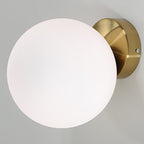 Contemporary Nordic Iron & Glass Globe 1-Light Semi-Flush Mount Ceiling Light For Bedroom & Living Room