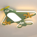 Contemporary Creative Iron & Acrylic Airplane LED Flush Mount Ceiling Light for Kids' Bedroom