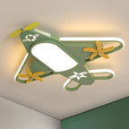 Contemporary Creative Iron & Acrylic Airplane LED Flush Mount Ceiling Light for Kids' Bedroom