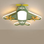 Contemporary Creative Iron & Acrylic Airplane LED Flush Mount Ceiling Light for Kids' Bedroom