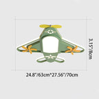 Contemporary Creative Iron & Acrylic Airplane LED Flush Mount Ceiling Light for Kids' Bedroom