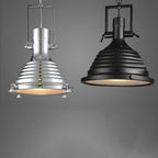Contemporary Industrial Loft Heavy Metal Iron Round Cap 1-Light Pendant Light For Dining Room & Living Room