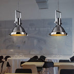 Contemporary Industrial Loft Heavy Metal Iron Round Cap 1-Light Pendant Light For Dining Room & Living Room