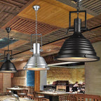 Contemporary Industrial Loft Heavy Metal Iron Round Cap 1-Light Pendant Light For Dining Room & Living Room