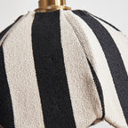Modern Mid-century Fabric & Wood Wavy Dome 1-light Pendant Light for Bedroom & Living Room BulbSquare