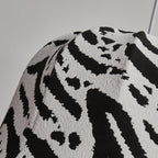 Modern Art Deco Fabric & Iron Zebra Dome 1-Light Pendant Light For Bedroom & Living Room