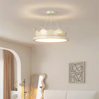Lumendat Contemporary Creative Iron Crystal PE Round Crown-Shaped LED Pendant Light For Bedroom Lumendat